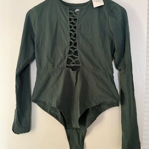 Green Long Sleeve Bodysuit